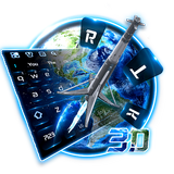 3D Galaxy Rocket Keyboard иконка