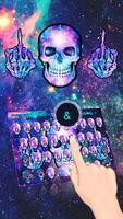 Galaxy skull Keyboard poster