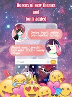 Galaxy Unicorn Kitty Keyboard Theme for Girls screenshot 1