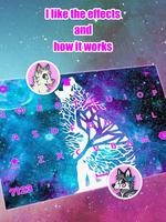 Galaxy Wolf Keyboard Theme for Girls スクリーンショット 2