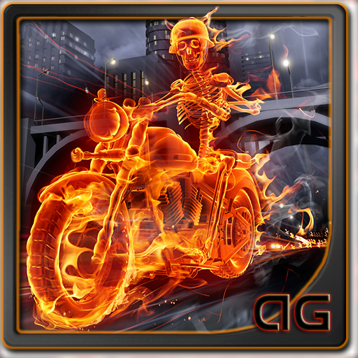 Skeleton Rider In Fire MagicFX
