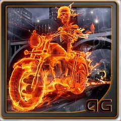 Skeleton Rider In Fire MagicFX