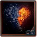 Water and Fire Heart Magic FX APK