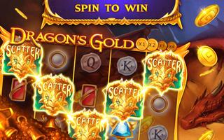 Golden dragon: 777 casino Slot fairytale Epic win الملصق