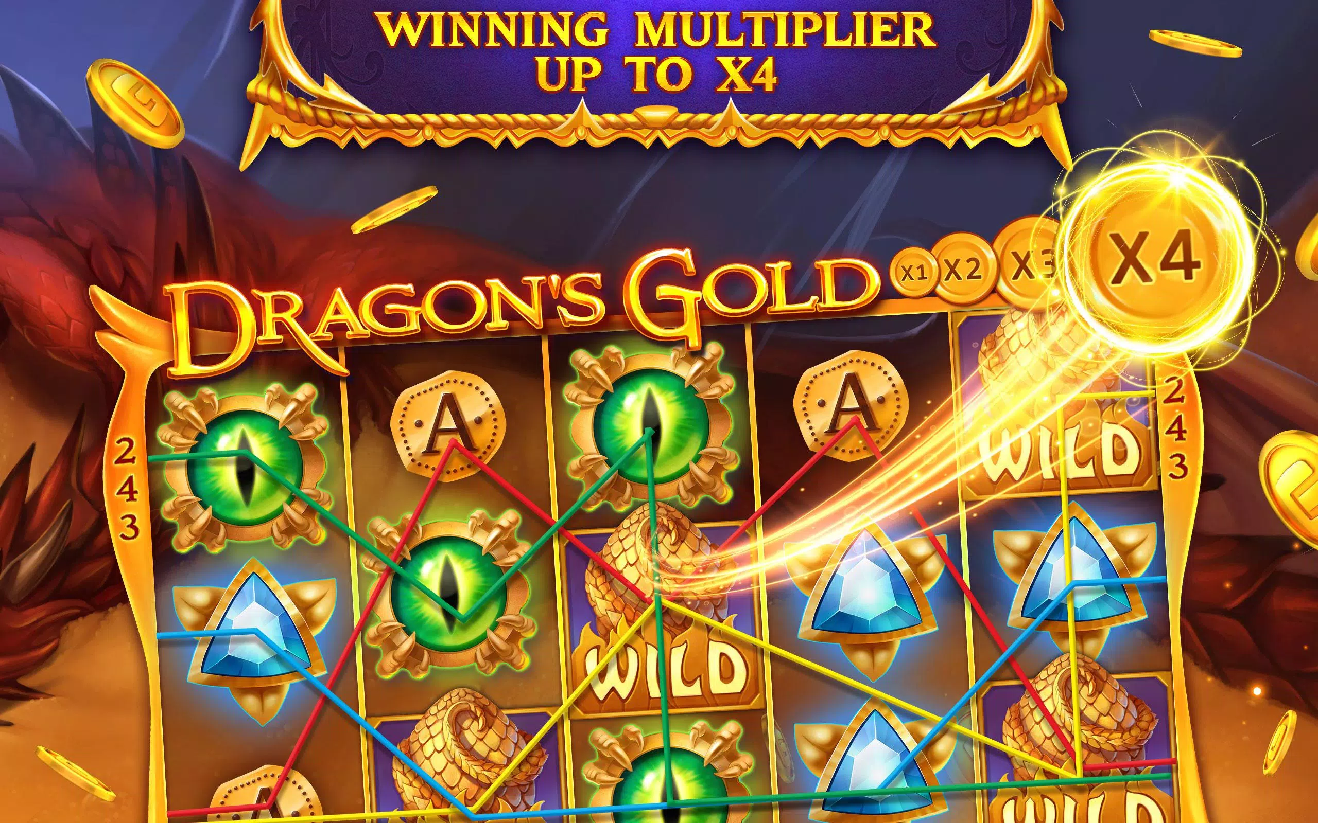 Download do APK de Golden dragon: 777 casino Slot fairytale Epic win para  Android