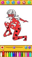 Coloring Book game for Ladybug and Cat Noir imagem de tela 2