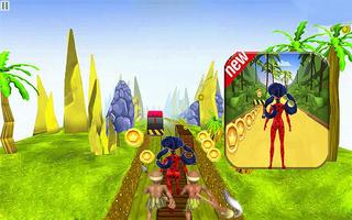 Subway Ladybug run 3D পোস্টার