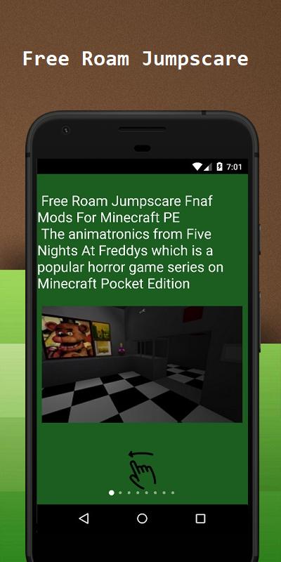 Free Roam Jumpscare Fnaf Sl Mods For Minecraft Pe For Android
