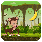 Monkey eat banana icon