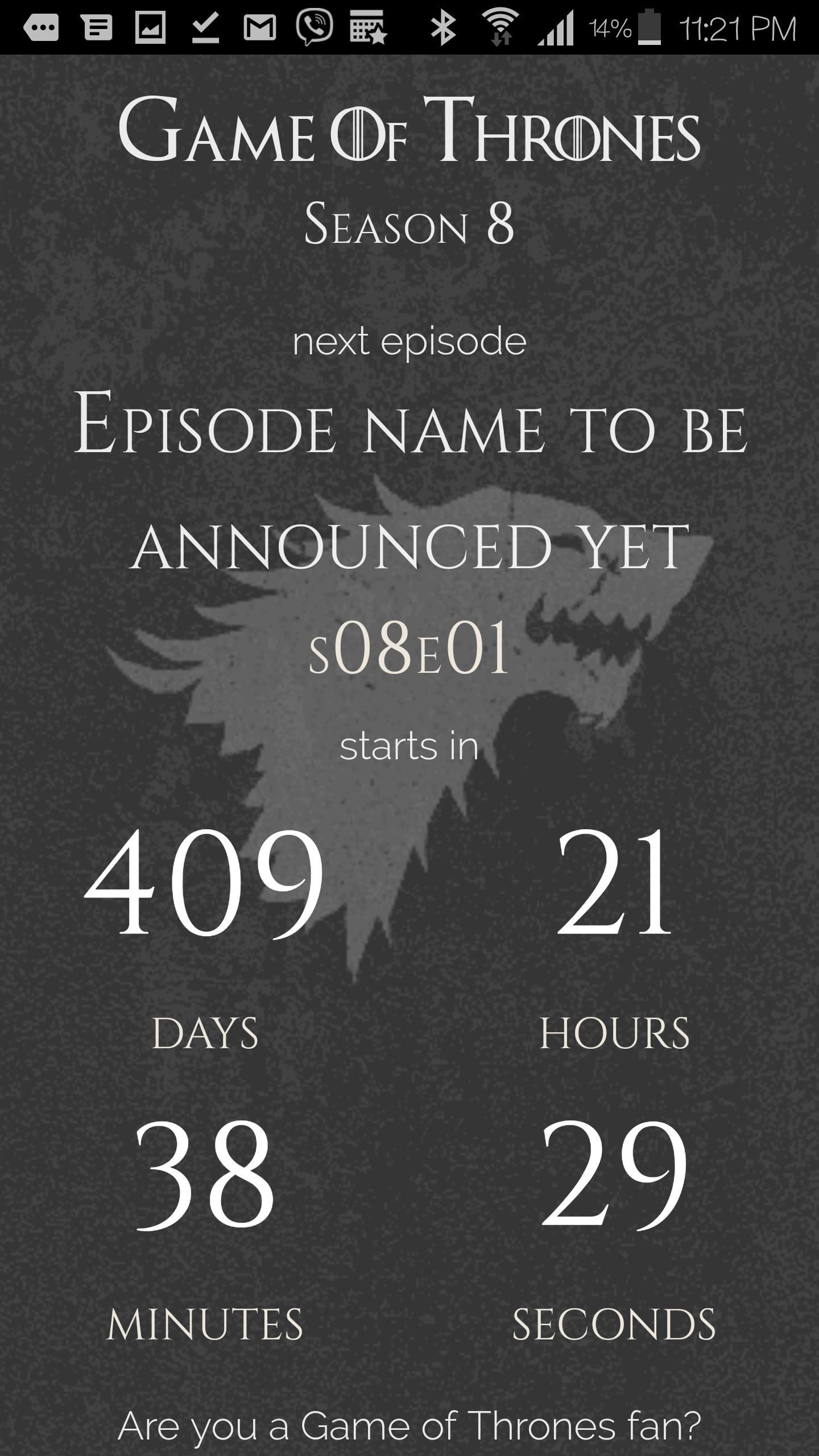 game of thrones countdown