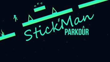 stickman run parkour space Ekran Görüntüsü 1