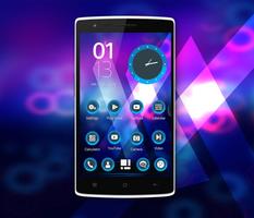 Next Launcher Theme Half Blue screenshot 1