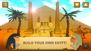 Egyptische bouw game: Verken van de pyramides-poster