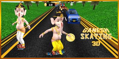 Ganesh Skating 3D Affiche