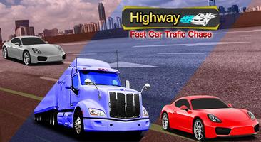 Highway Fast Car Traffic Chase Affiche