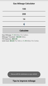 gas mileage calculator app