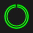 Green C-Circle Neon Clock