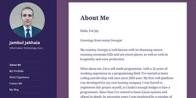 Jambul Jakhaia - Blog & Portfolio Plakat