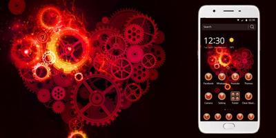 Gear Heart Gothic Red Theme capture d'écran 3