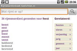 Rijmwoordenboek Gedichten.nl screenshot 2