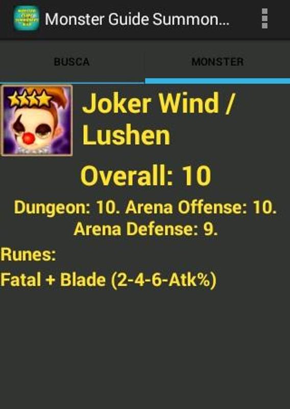 monster guide summoners war