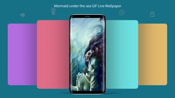 Mermaid under the sea GIF Live Wallpaper постер