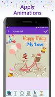 Birthday GIF Maker with Name & Photo capture d'écran 1