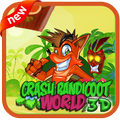 Bandicoot Crash Surfer Fox on the Crossy Road 3D