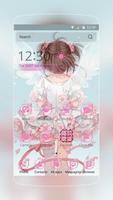 Anime Pink Girl Affiche