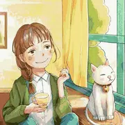 Girl with Cat