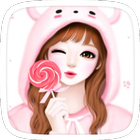 Pink Lovely Girl Theme icon