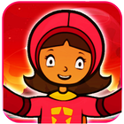 word superhero girl-icoon