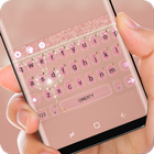 Pink Lace Diamond Keyboard Princess Dream Theme icône