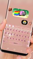 Pink Lace Diamond Keyboard Princess Dream Theme captura de pantalla 2