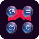Crystal Ball Perspective Blue Purple Icon Pack icône