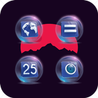 Crystal Ball Perspective Blue Purple Icon Pack アイコン