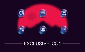 Crystal Ball Perspective Blue Purple Icon Pack Ekran Görüntüsü 2
