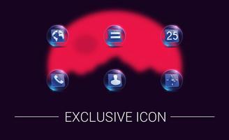 Crystal Ball Perspective Blue Purple Icon Pack capture d'écran 2