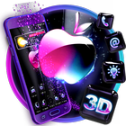3D Glass Tech Apple Theme ikon
