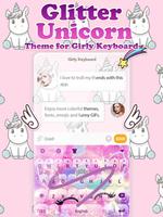 Glitter Unicorn Keyboard Theme screenshot 3