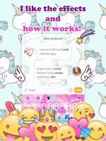 Glitter Unicorn Keyboard Theme screenshot 1