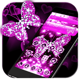 Pink Diamond Butterfly Theme simgesi