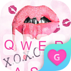 Glitter Kylie Kiss Lips Keyboa आइकन