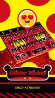 Glitter Micky Theme&Emoji Keyboard постер