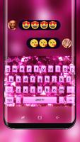 Pink Diamond Glitter Keyboard Gems Theme poster