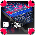 Glitter Sparkle Red Heart Keyboard Theme icon