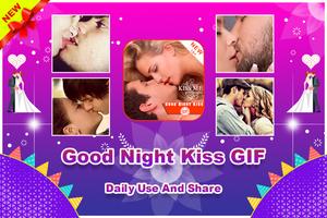 Good Night Kiss GIF Affiche
