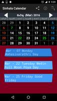 1 Schermata sinhala calendar 2016