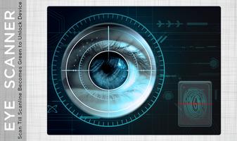 Eye Scanner Lock Screen Prank 截图 1