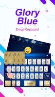 Glory Blue Theme&Emoji Keyboard screenshot 1